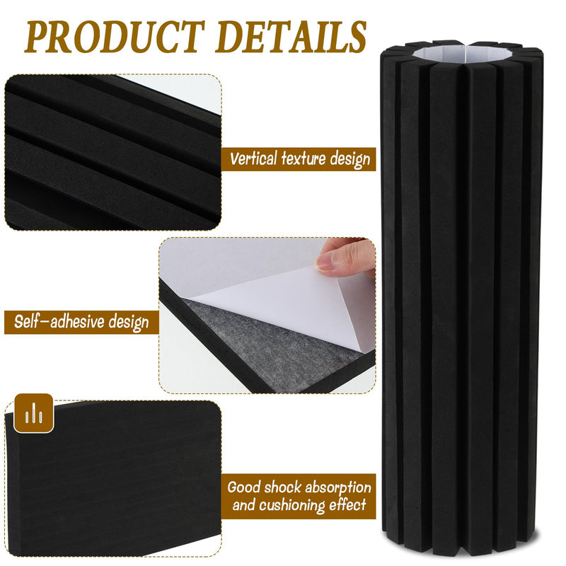  [AUSTRALIA] - 4-Pack Garage Wall Protector, 14.9”x7.8” Self-Adhesive EVA Foam Bumpers, Black Car Door Edge Guards for Parking, Wall Columns, Poles, Car Door & Bumper Collision Protection