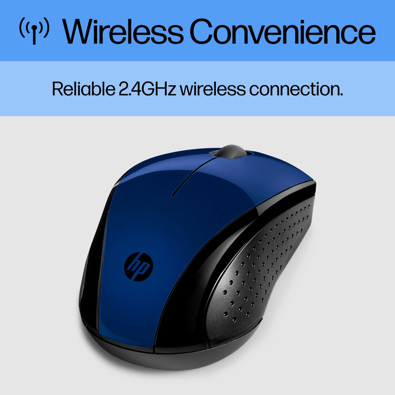 HP X3000 G3 Wireless Mouse - Blue, 15-Month Battery, Side Grips for Control, Travel-Friendly, Blue LED, Powerful 1600 DPI Optical Sensor, Compatible with Wins PC/Laptop, Mac, Chromebook (683N8AA#ABL) New Version