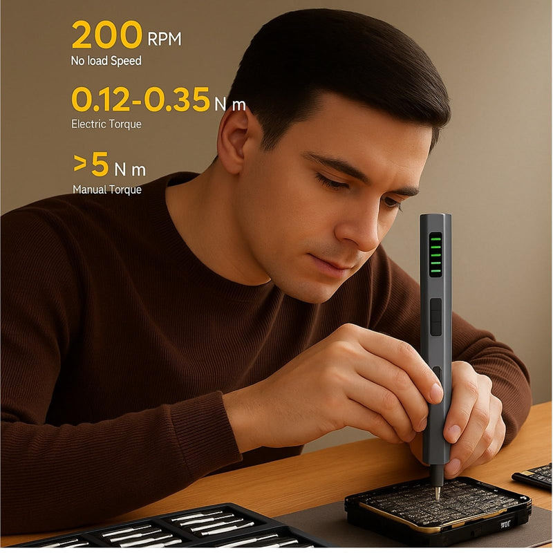 Electric Screwdriver Set 66 In 1 with Smart LED Display, 200RPM USB-C Rechargeable Magnetic Tools Kit for Repairing Glasses, Phones, Computers, Watches, Cameras, Game Controllers, Drones, Hard Drives