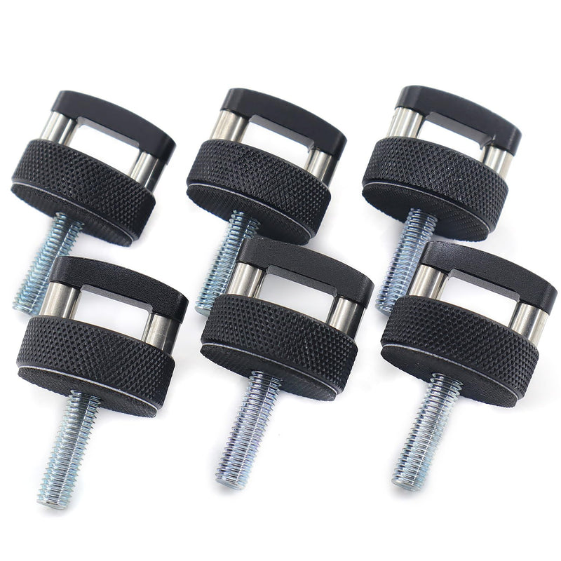 Aluminum Hard Top Quick Removal Fastener Thumb Screw Compatible with Jeep Wrangler JK 2007-2018, JL & Gladiator JT 2018-2022 Hardware Kit, Integrated D Ring, Black