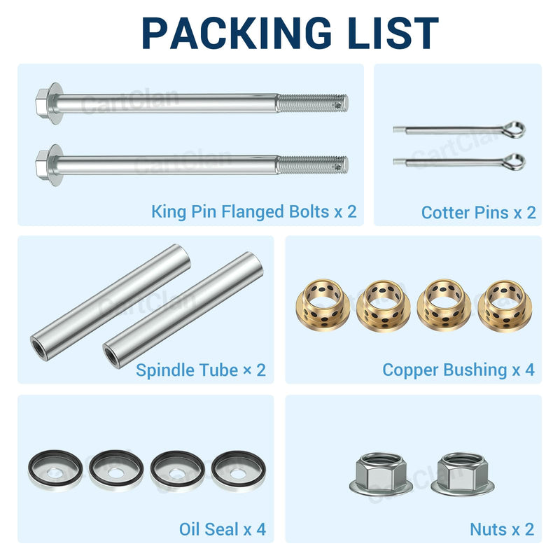 G29 Spindle Repair Kit, G29 Golf Cart King Pin Wear Replacement Kit, Suitable for Gasoline and Electric Models of Yamaha G22, G29, Driver, Driver 2