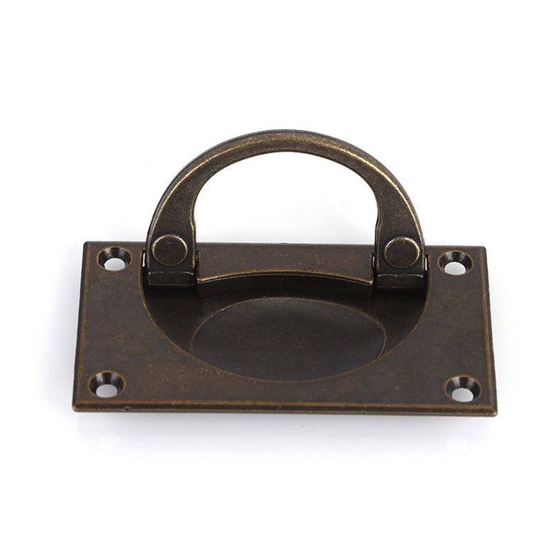 2 Pack 3.6 x 2 inch Antique Style Bronze Recessed Pulls,Vintage Recessed Door Handle,Kitchen Hardware Cabinet Handles Drawer Handles Antique Bronze