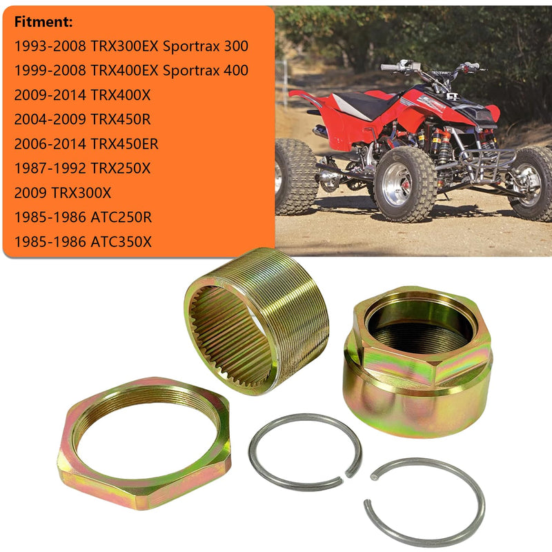 Rear Axle Lock Jam Sleeve Nut Clip for Honda Sportrax 300 400 TRX300EX TRX400EX TRX400X TRX450R TRX450ER TRX250X TRX300X ATC250R ATC350X