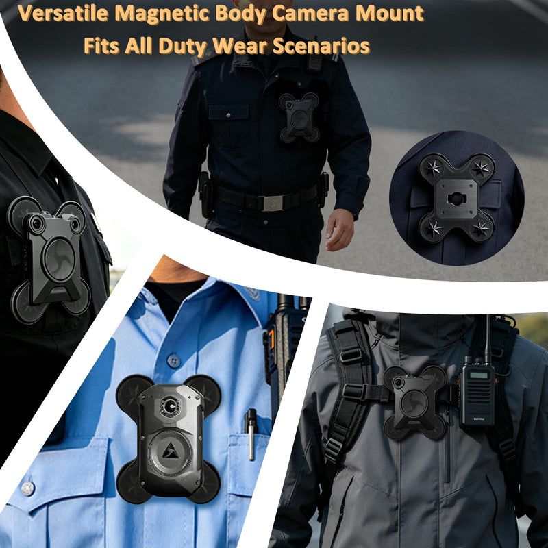 Body Camera Magnetic Mount, Compatible with Axon Body Camera 2/3/4 | Lightweight ABS & Stainless Steel Holder, Portable Uniform Wear Mount Bracket (Standard Magnetic Strength Version) Standard Magnetic Strength Version