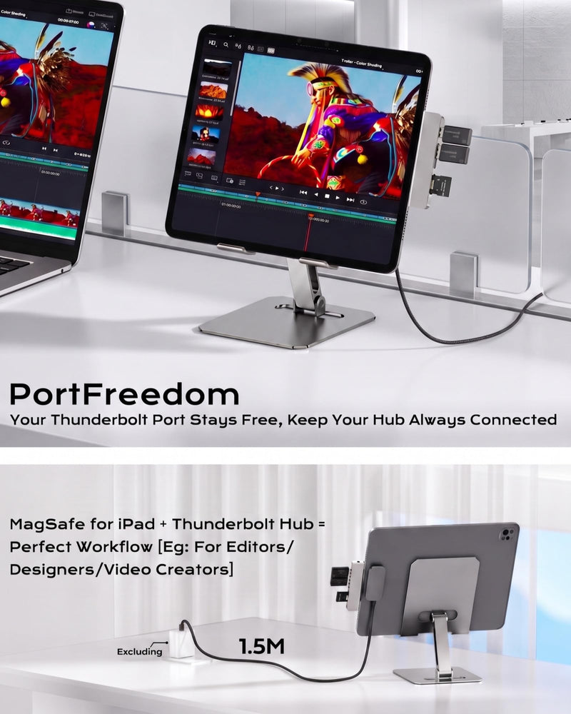 Magnetic Wireless Charger for iPad, PIN Smart Connector Charger | for iPad Pro 11 (1st/2nd/3rd/4th) & iPad Air 11 (M2/M3/M4) & Air 10.9 (4th/5th)ONLY, 18W Wireless Charging Pad (Adapter Not) iPad Pro 11" 1-4 & Air 11" M2/M3/M4 &Air 10.9" 4/5