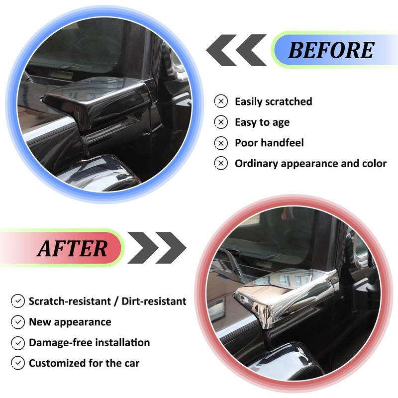 Hood Side Air Intake Vent Cover Compatible with Hummer H3 2005-2009 Accessories Front Hood Side Air Intake Decor Hood Vents Cover Moulding Bezel Engine Hood Cover ABS (Chrome) Chrome