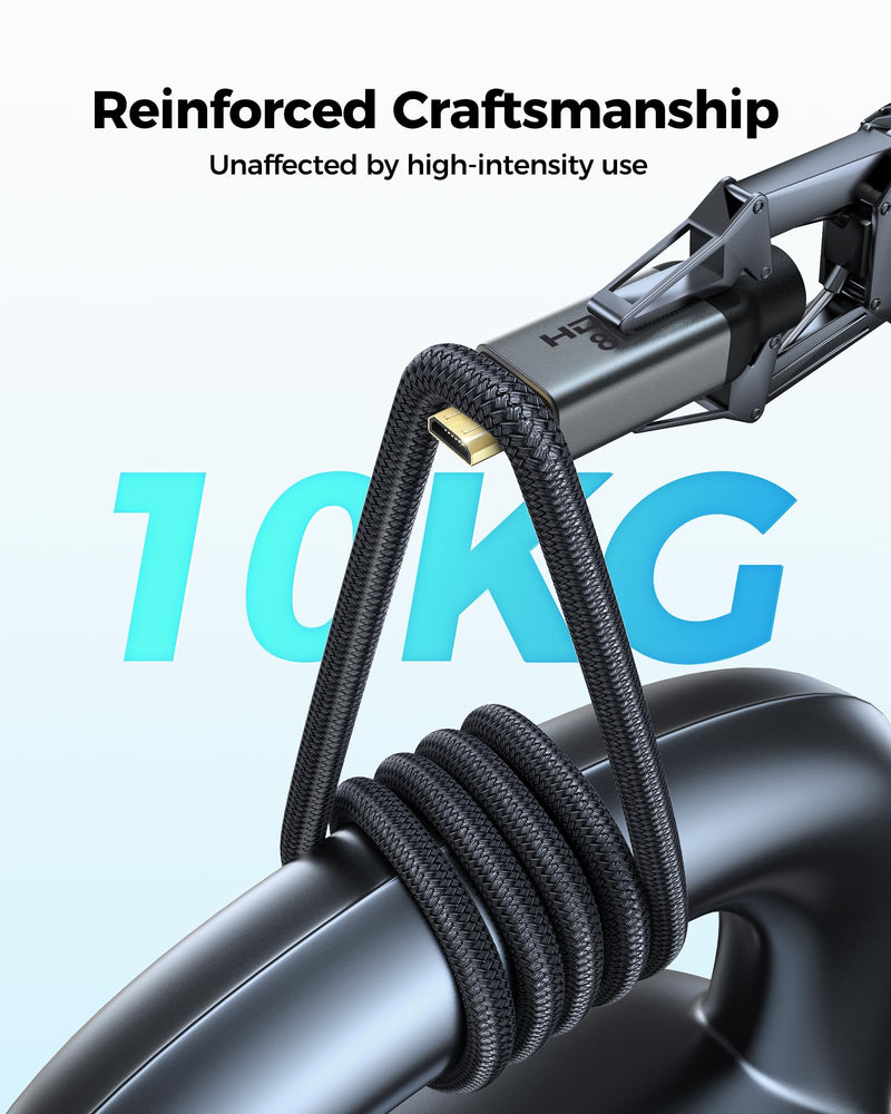Silkland 8K 4K Micro HDMI to HDMI Cable 10ft, Micro HDMI 2.1 Adapter [8K@60Hz, 4K@240Hz 144Hz 120Hz] 6K 5K, 48Gbps, HDR, Compatible for Samsung G8,G9, Camera, Raspberry Pi 5 4, GoPro Hero, Cam Link 10 Feet