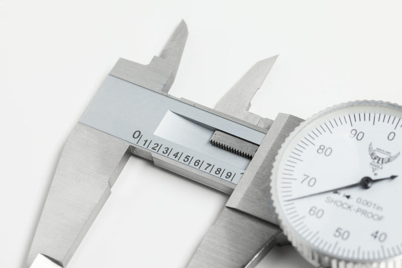 PEC Dial Caliper 0-6 Inch, Stainless Steel Precision Measuring Tool with Shock-Proof Dial, High Accuracy ±0.001" 0-6“