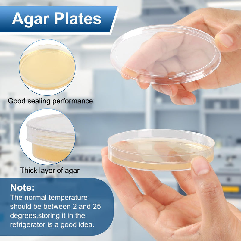 Nutrient Agar Petri Dishes Science Project Kit,16Pcs Nutrient Agar Plates and Cotton Swabs Dropper Pipettes for Science Experiments