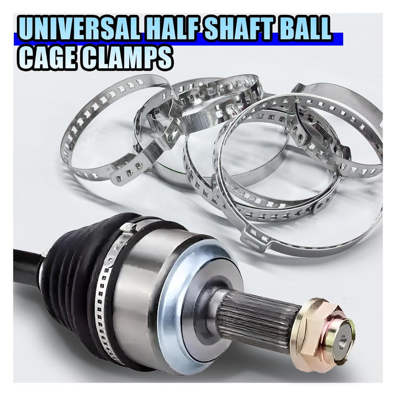 24PCS CV Boot Clamp Kit, Adjustable Axle CV Joint Boot Crimp Clamps, Stainless Steel Drive Shaft CV Boot Band Clamps Repair Tool Kit (12PCS Large+12PCS Small)