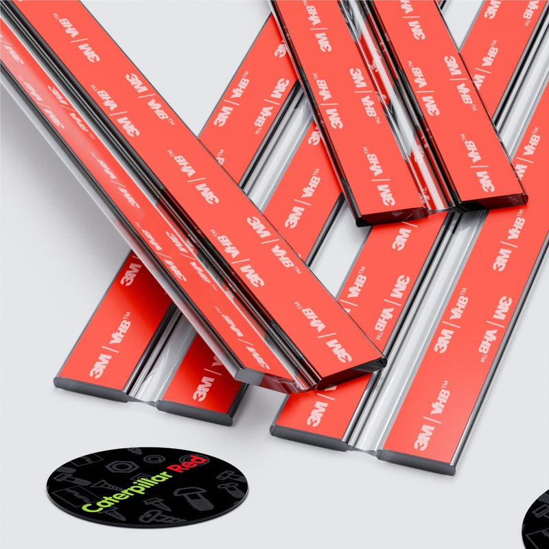 4x 200mm Clear Flexible Acrylic Hinges - Self-Adhesive, No Glue Required, Low Profile (7 7/8 in)