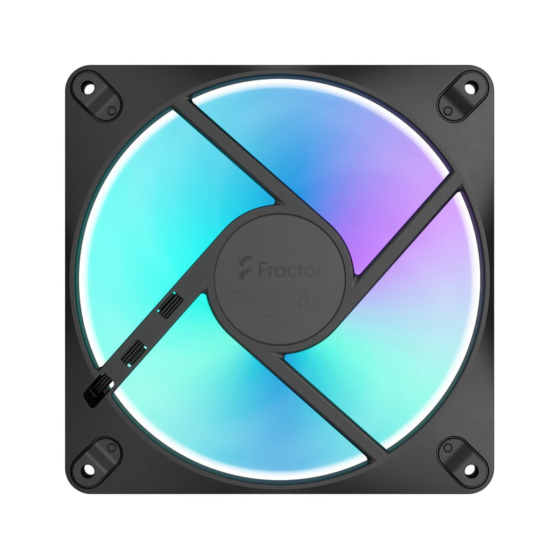 Fractal Design Dynamic 3 14 RGB 3-Pack Black 140mm PWM Fans | ARGB Gen 2 Lighting, Swept Blade Design, Daisy-Chainable Cables, Rifle Bearing 140 Black 3-Pack