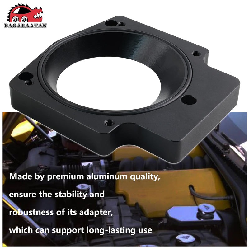 92mm LS Throttle Body Adapter Compatible WithLS1 3 Bolt Intake Manifold to LS3 4 Bolt Throttle Body DBC LM7 LR4 LQ4 LS6 L59 LQ9 LM4 L33 LSX 4.8L 5.3L 5.7L 6.0L Replacement for 551513 92mm Throttle Body Spacer Adapter