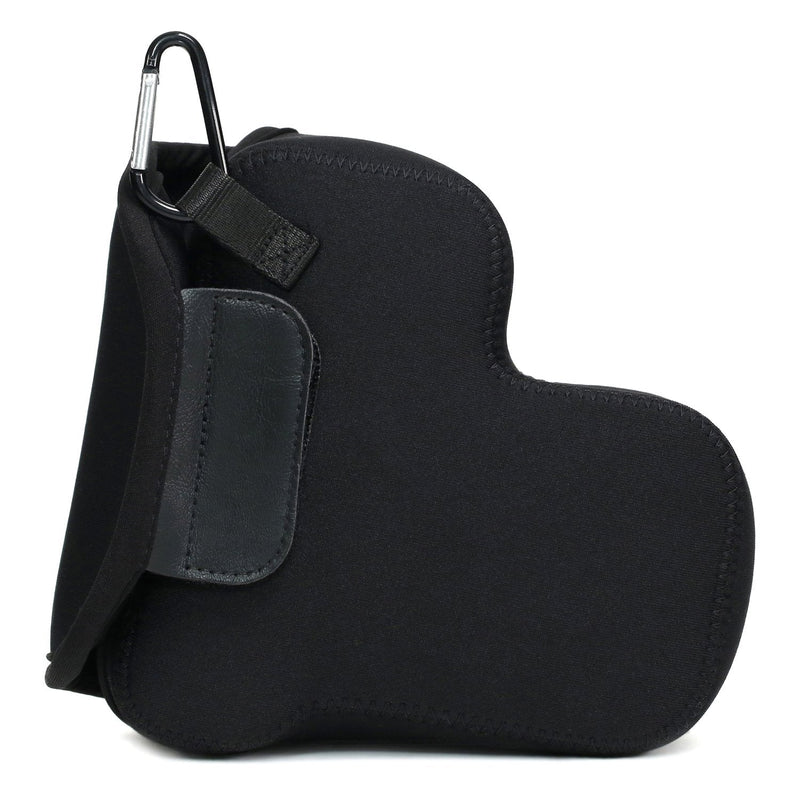 MegaGear Ultra Light Neoprene Camera Case, with Carabiner Compatible with Sony Cyber-Shot DSC-RX10 IV, DSC-RX10 III - Black - MG755 One Size