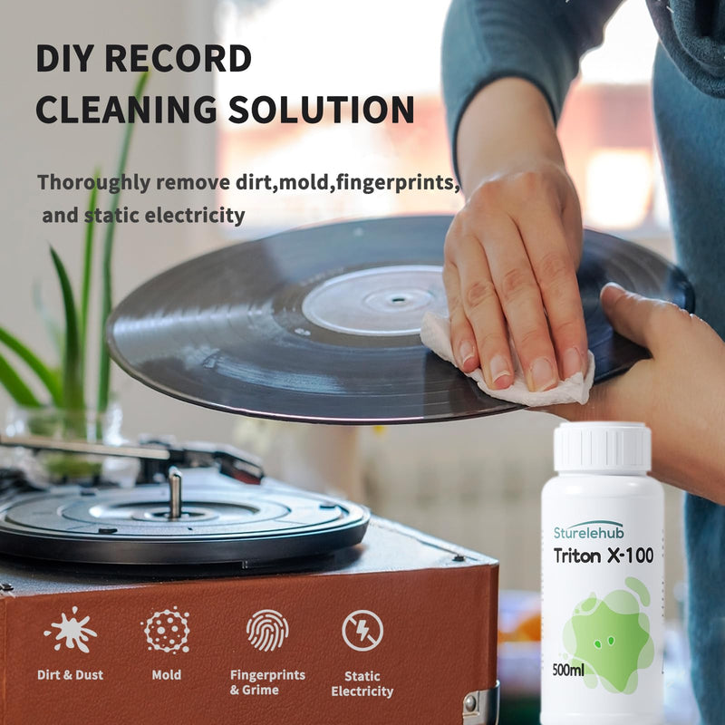 Triton X-100, 500ml, Laboratory Cleaning Detergent, Triton X-100 Surfactant, Laboratories Triton X-100 solution, DIY Record Cleaning Solution