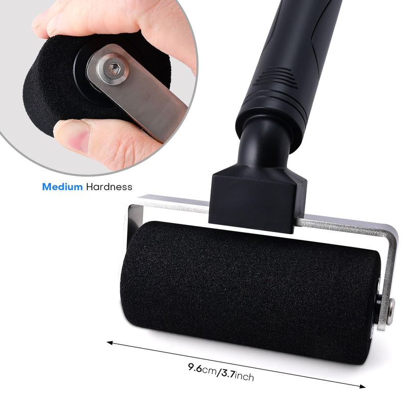 NEWISHTOOL 4-Inch Sponge Seam Roller, Rivet Roller for Vinyl Wrap, 2 Pack Foam Roller Car Wrapping Applicator Tools for Rolling Over Rough Textured Uneven Surfaces, Scratch Free Film Roll Tools