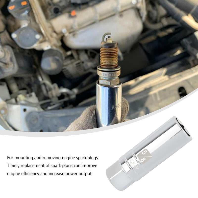 5/8" Magnetic Spark Plug Socket,6-Point 3/8" Drive Thin Wall Spark Plug Socket,Universal Spark Plug Removal Tool Car Accessories for Most Cars Trucks SUVs (5/8 inch) 5/8 inch