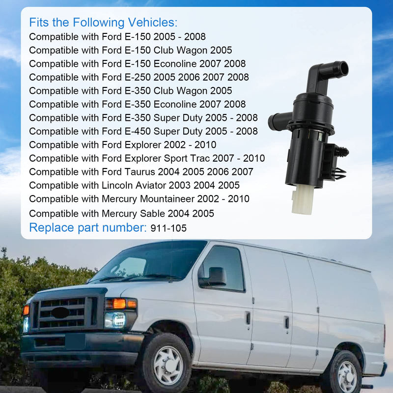 Vapor Canister Vent Solenoid Compatible with Ford E-150 E-250 E-350 E-450 Explorer, Lincoln Aviator, Mercury Mountaineer Sable Replaces# 911-105