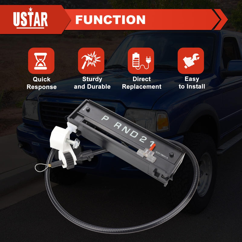 USTAR Indicator Assembly Compatible with Ford Ranger 2004-2011 Gear Shift Indicator Cable Replace 6L5Z-7A110-AA
