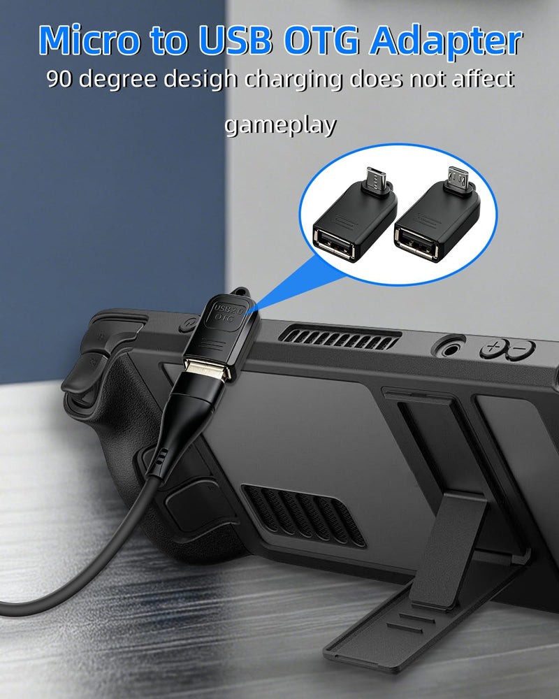 Micro USB OTG Adapter,480Mbps 90 Degree Angled Micro USB Male to USB Female Adapter for Fire TV Stick,Phone,Tablet,Camera,External Storage Expansion(4 Pack)