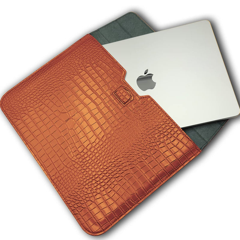 Laptop Sleeve with Stand, PU Leather Flap Style Case Bag for 2024 MacBook Air 13.6 inch M3 A3113 M2 A2681 2022 Air 13 2018-2021 M1 A2337 A2179 A1932 MacBook Pro 13 M1 M2 2016-2020, Brown