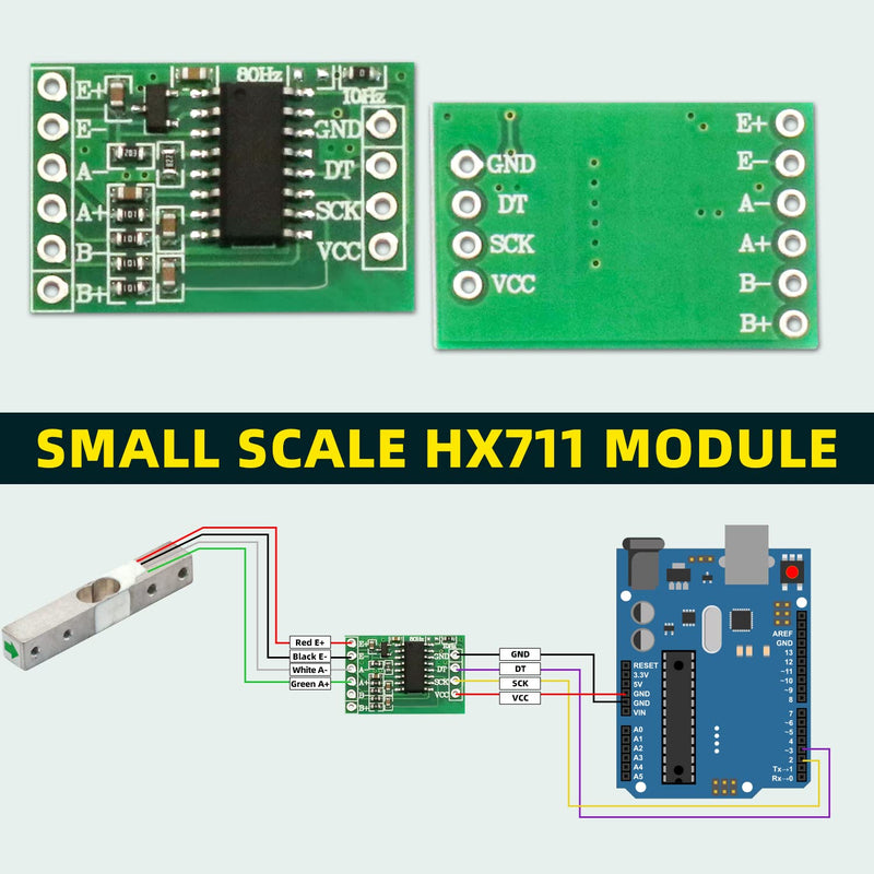 HX711 Load Cell Amplifier Breakout Weight Weighing Sensors Ad Module Analog to Digital Converter, for Arduino Microcontroller(10PCS)
