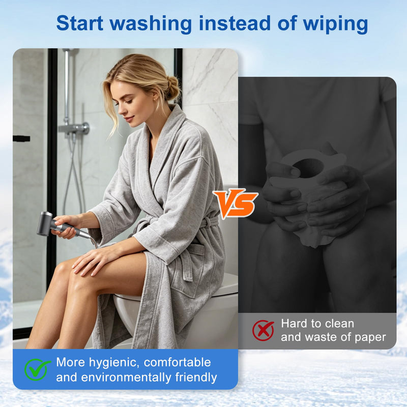 FEELSO Handheld Bidet Sprayer for Toilet with Filtered, Adjustable Water Pressure Jet Spray with Leak-Proof Toilet Hose-Feminine Wash Baby Cloth Diaper Washer, Pet Shower & Muslim Shower