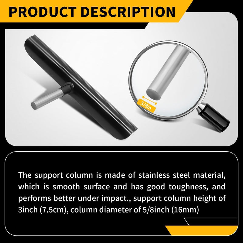 12 Inch Lathe Tool Rest, 5/8 Inch Stainless Steel Post, Wood Lathe Tool Holder, Professional Wood Turning Accessories 5/8"