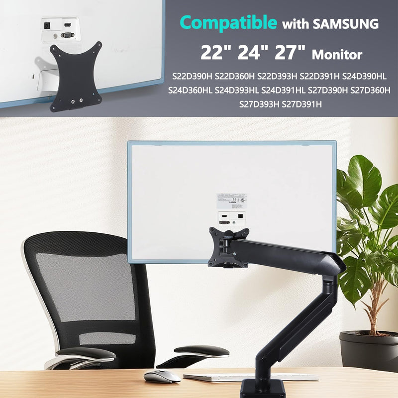 S27D390H Monitor Stand Compatible with Samsung D360 S27D360 S22D390H | VESA Mount Bracket Adapter for S22D360H S22D393H S22D391H S24D390HL S24D360HL S24D393HL S24D391HL S27D360H S27D393H Monitor