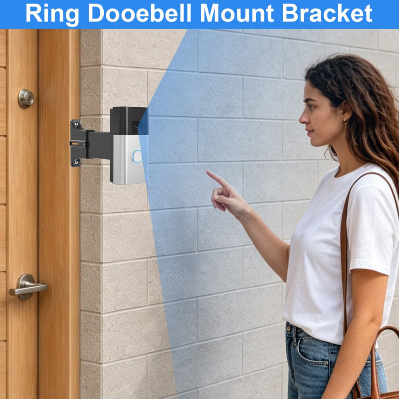 Adjustable 2" to 4.7" Doorbell Extender Mount for Ring (2nd Gen-2020 Release), Brick Mount Extension Doorbell Angle Mount, Brick Wall Mounting Bracket Holder Accessories for Wider View Ring doorbell mount