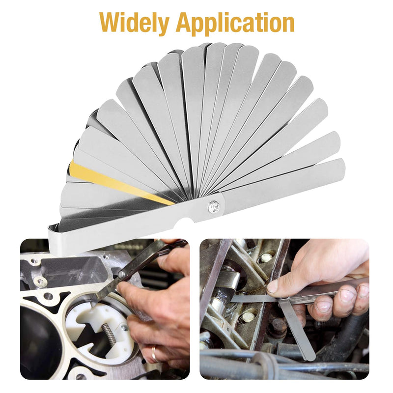 Universal Piston Ring Squaring Tool for End Gap 2-5inch Bores, with 32 Blades Feeler Gauge Gap Measuring Tool (Squaring Tool+Feeler Gauge) Squaring Tool + Feeler Gauge