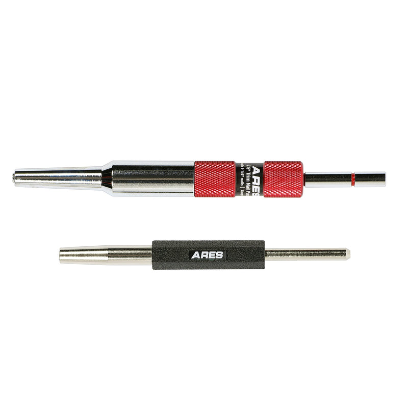 ARES 10117 2-Piece Trim Nail Punch Set 6-Inch and 7.5-Inch Punches Drive Nails Up to 1-1/4-Inch (31.2mm) 2pc Trim Nail Punch Set