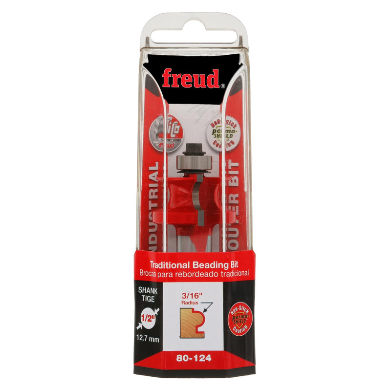 Freud 80-124: 3/16" Radius Traditional Beading Bit with 1/2" Shank
