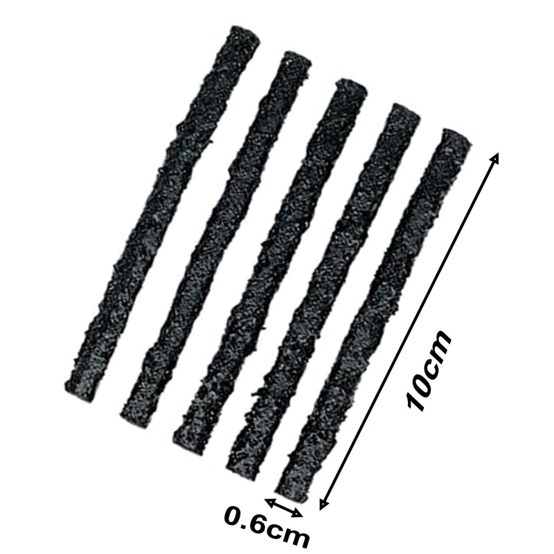 PINKJOY 90 Pack Tire Repair Strings Black (100 x φ6 mm), Automotive Tool Tire Repair Plugs for Tubeless Off-Road Tires Car, Bike, ATV, UTV, Wheelbarrow, Mower