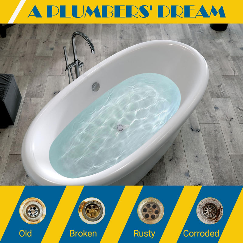 1.5'' Tub Drain Extractor, 8PCS Pipe Nipple Extractor Set with 1-inch Socket, Remove the Old, Broken, Stubborn, Rusted Drain Tub Bathtub Remover, Strong Grab Plumbing Tools with Storage Case 8-piece