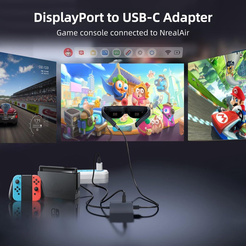 DisplayPort to USB C Adapter, 4K@120Hz Unidirectional Display Port Source to USB C Monitor Display for Studio Display, Portable Monitor Touchscreen, Nrea Air/Hua-wei VR Glass, Projector etc. USB C-07