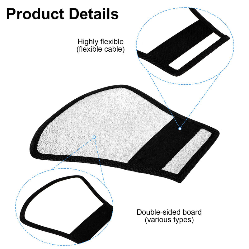 2 Piece Flash Diffuser Dual-Sided Macro Flash Diffuser Silver White | Reflector, Universal Speedlight Soft Light Modifier, for Camera