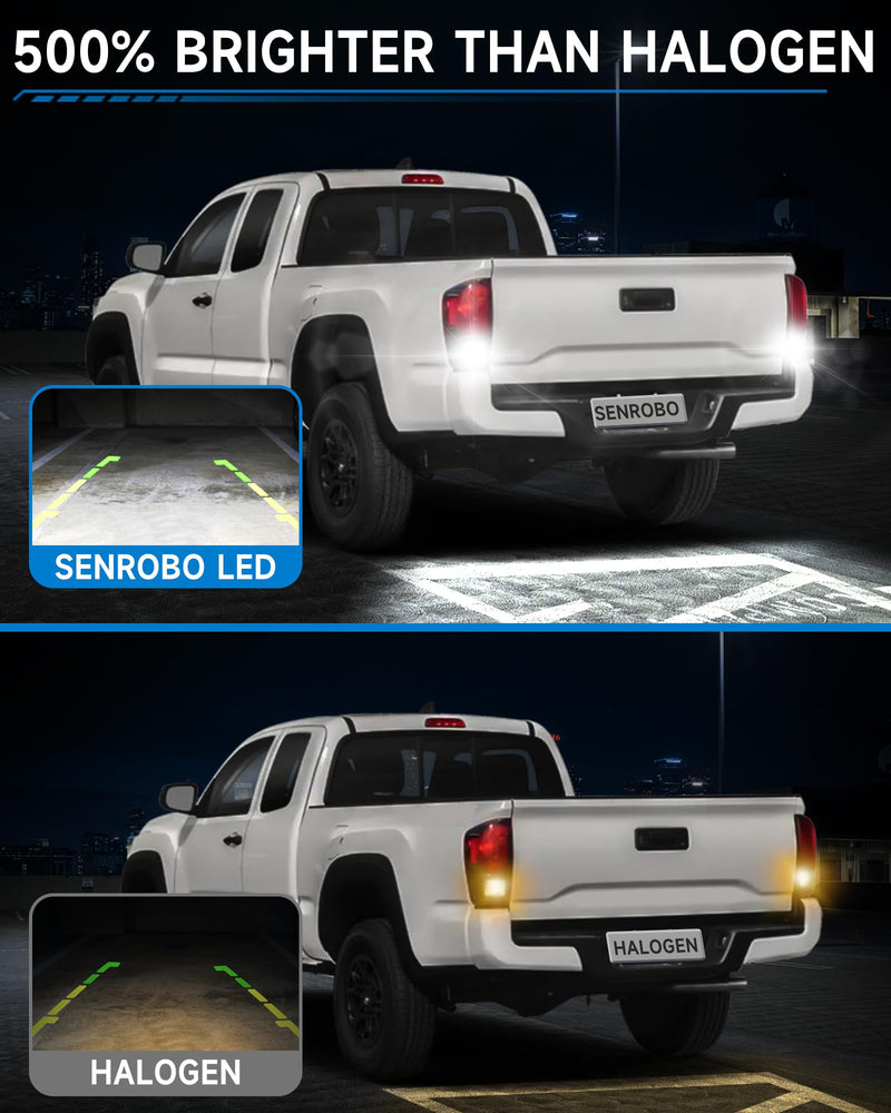921 912 LED Reverse Light Bulb Fit for Toyota Tacoma 2005-2024, Super Bright T15 LED Bulb with Lens, 6000K Cool White Backup Lights Replacement, Pack of 2 For Toyota Tacoma(2005-2024)