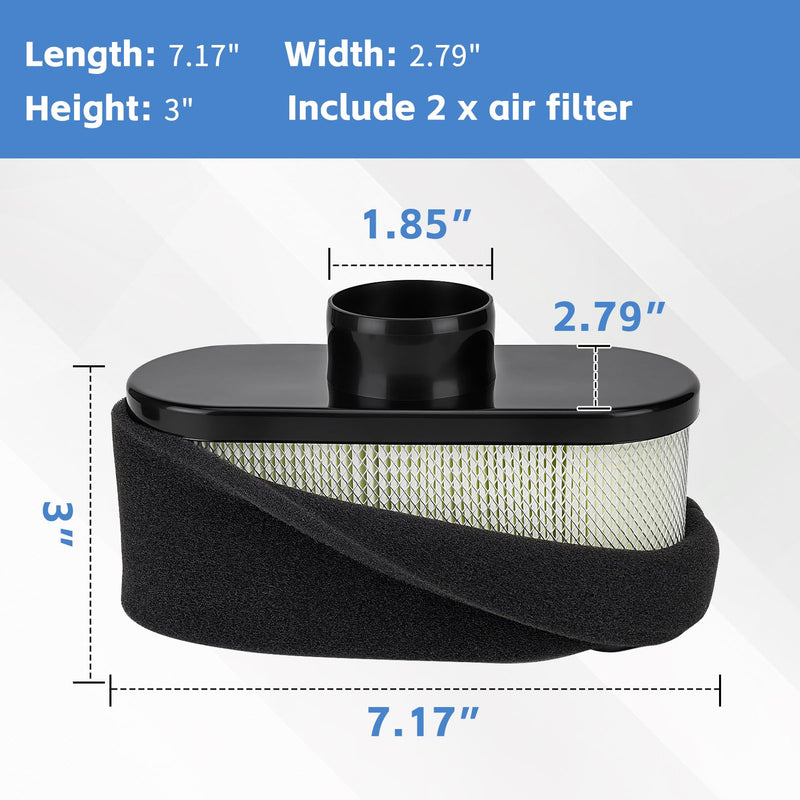 LOCOPOW FR691V Air Filter Part 11013-0752 For Kawasaki FR651V FR730V FS481V FS541V With 11013-0726 11013-7046 FS600V FS651V FS691V FS730V 4 Stroke Engines Lawn Mowers