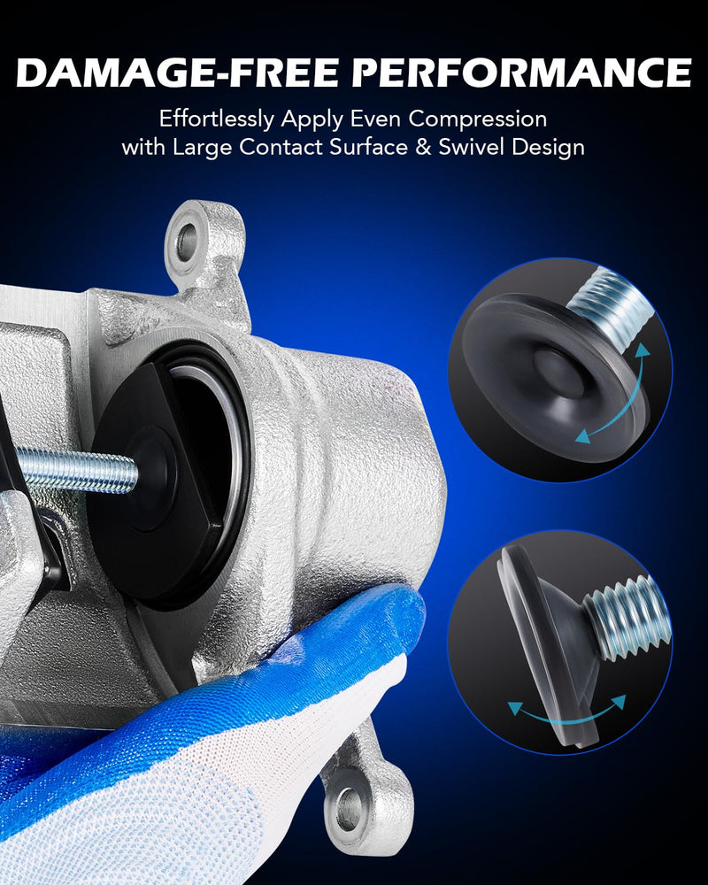 Orion Motor Tech Brake Pad Spreader, Heavy Duty Brake Pad Spreader Tool, Brake Piston Compressor Tool for Compressing Inner Pad, Solid Steel Disc Brake Caliper Spreader for Cars & Light Trucks Lite