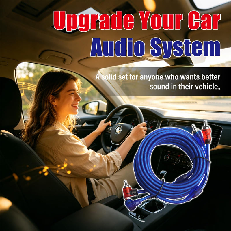 Amp Wiring Kit 10 Gauge Fit Car Audio Subwoofer Upgrade | Subwoofer Wiring Kit Includes 10 Gauge Speaker Wire,RCA Cable,Fuse Holder,Terminals,All-in-One Amplifier Wiring Kit