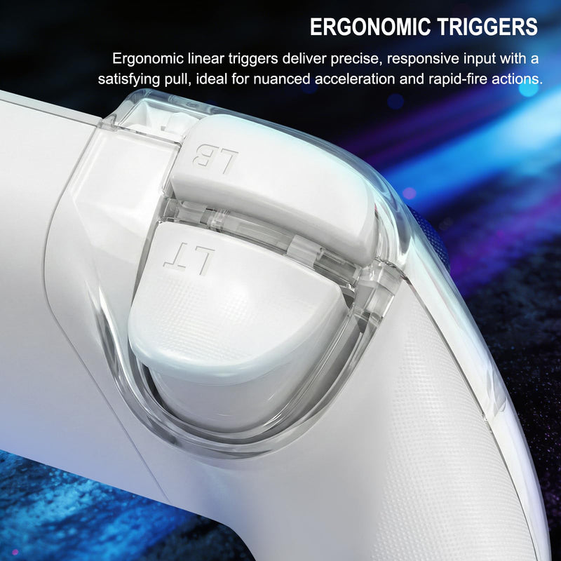 Joso Phone Controller for iPhone (All Model) & Android, Enhanced Grip, Case-Friendly Wireless Mobile Gaming Controller with 7 Color Lights, Turbo, 6-Axis, Dual Vibration