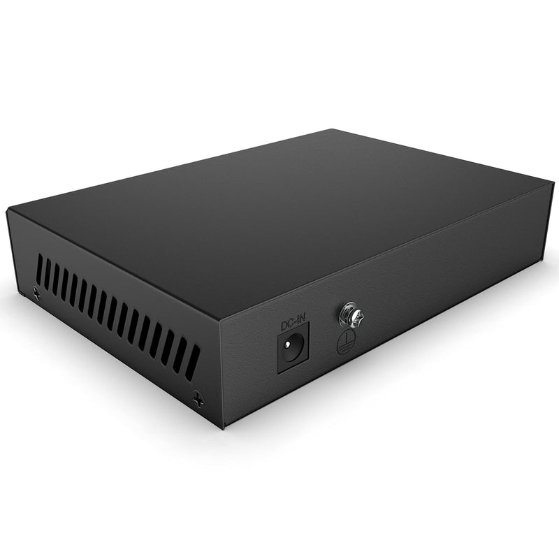 2.5GB Switch (5 Port) for Ethernet Network - High Speed 10M/100M/1G/2.5G Gigabit (802.3bz) - Unmanaged Plug & Play Fanless LAN Splitter - Metal Case - Wall Mountable - Tupavco TP1940 5 x 2.5G Ports (no PoE)