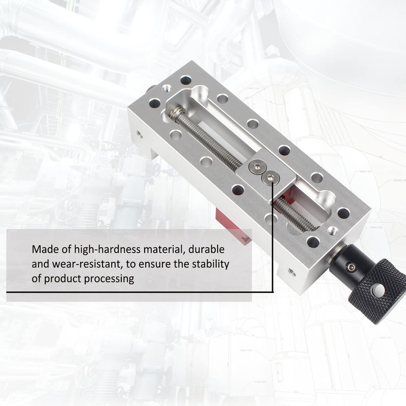 RATTMMOTOR Upgrade CNC Router Mini Vise Clamp, High-Precision DIY Engraver Machine Hold Down Clamp Mini Right Angle Vise, Working Range 65mm for DIY Mini CNC Router Milling Engraving Machine