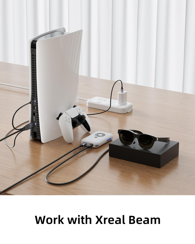 HDMI to USB C Cable 8.2FT 4K60Hz, HDMI Source and Power Supply to USB C Display Converter, for hdmi to Studio Display, Xbox PS5 Steam Deck Dock to Xreal Beam, Rayneo AR Glasses, Touchable Monitor straight