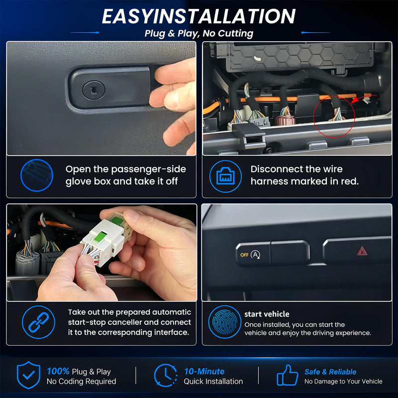 Auto Start Stop Eliminator for 2018-2020 Ford F150, Automatic Engine Stop Disable Memory Module, Fits Models with Button on Left Side of Screen, US and Canada Produced Models Only