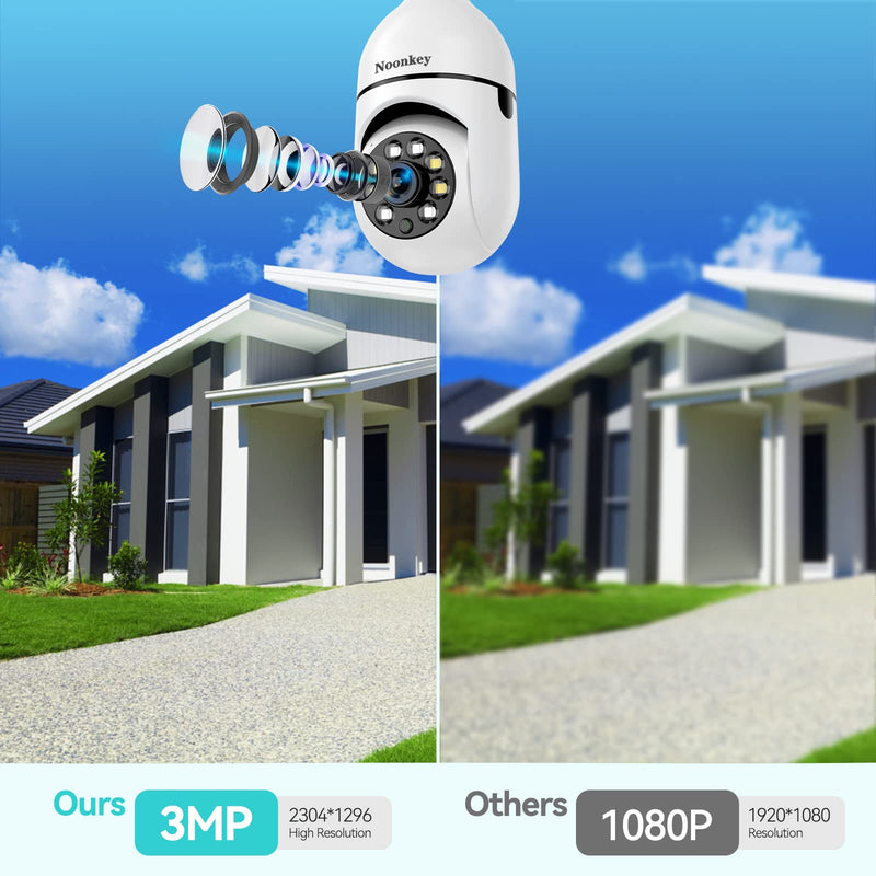 2K Home Security Camera & 7.5 Inch Socket Extender
