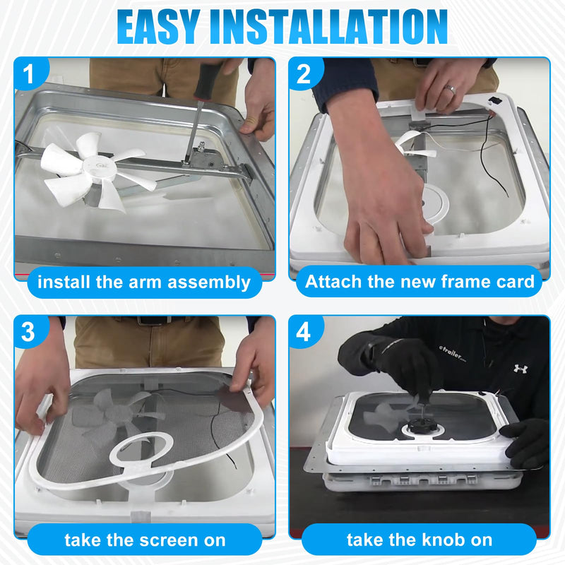 Frame with Removable Screen Compatible with Ventline Ventadome Roof Vent V2092,V2094, V2110,V2119,V2310,V2392 13.5"X13.5" Birch White