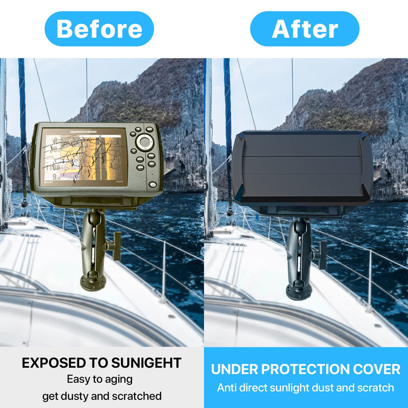Helix7 Cover - Heavy Duty Fish Finder Sun Cover,Helix 7 Silicone Screen Protector for 780036-1 UC H7 PR Helix 7,Fits Most of Helix 7 Series, Professional Protection for Screen from Sun/Weather Damage