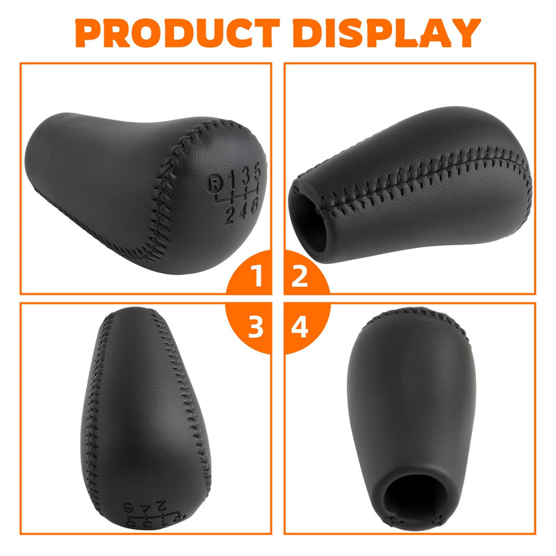 6 Speed Leather Manual Gear Shift Knob for Toyota for Tacoma 2005-2015, Black